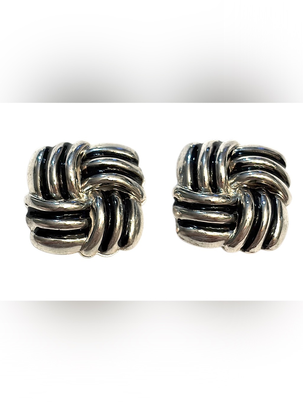 Vintage Silver Knot Earrings